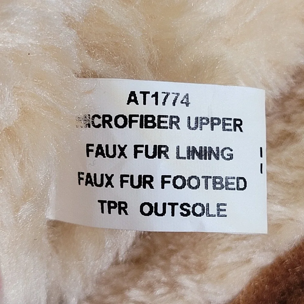 APRES Boots Toddlers 7C Brown Lamo Chestnut Shearling Snowboot Lace Bow Winter